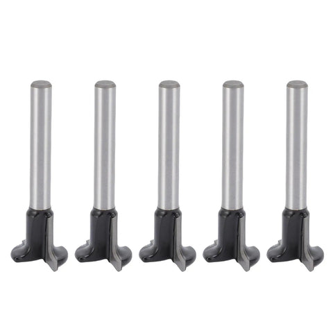 Aramox T Shape Arc Bending Router Bit Kit Built From Top Tier Cemented Carbide For Super Durable Woodworking, five pieces.