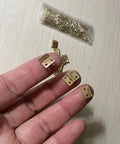 12Pcs Gold Butt Hinges For Small Cabinets And Drawers Jewelry Boxes Dollhouse Miniatures And Music Boxes 8mm Long 10mm Wide Mini Hinges