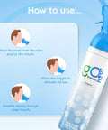 Instructions for using Portable Oxygen Canister With Fragrance Options For Sports Travel And Fitness shown on product image.