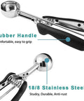 Two Tablespoon Cookie Dough Scoop For Baking Size 40 With Spring Loaded Mechanism And Comfortable Grip Stainless Steel Cookie Scoop