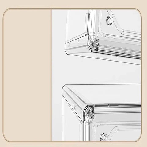 Clear Acrylic Display Case For 75331 Razor Crown Airship Model, Dustproof Box Compatible With Lego 75331 corner detail view