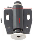 Push To Open Cabinet Door Catch With Magnetic Latch For Kitchen Wardrobe, Beige Finish Delivers Clean Modern Look Plus Soft Close Action To Halt Slamming And Reduce Noise Perfect Minimalist Hardware, showing detailed dimensions and black ABS material.