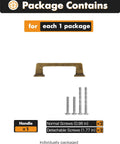 10 Pack Antique Brass Cabinet Pulls With 3 Inch Center Hole Retro Vintage Square Drawer Pulls included screws package detail