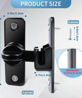 Heavy Duty 90 And 180 Degree Flip Barn Door Lock for Cabinets, Sliding Doors, Bathrooms, Black solid zinc alloy latch with screws