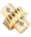 20 To 1 Bronze Worm Gear Set With Metal Shaft High Torsion Replacement For 4 To 1 Speed Industrial Robot Parts For DIY Projects Beefy Torque Boost For Precise Slow Motion And Easy Installation, bronze worm gear with set screws