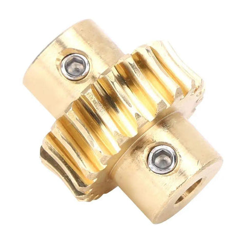 20 To 1 Bronze Worm Gear Set With Metal Shaft High Torsion Replacement For 4 To 1 Speed Industrial Robot Parts For DIY Projects Beefy Torque Boost For Precise Slow Motion And Easy Installation, bronze worm gear with set screws