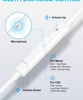 Type C Wired Earbuds With Mic and Remote For iPhone and Android, inline remote with multifunctional control instructions
