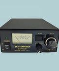 Beefy 13.8V 30A Ham Radio Power Supply With AC To DC Conversion, front view, features meter, knobs, and front cigarette lighter socket