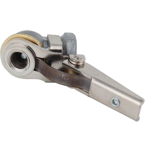 Side view of One Quarter Inch FNPT Air Chuck with Grip for tight, leak-free seal, showing durable solid brass construction.