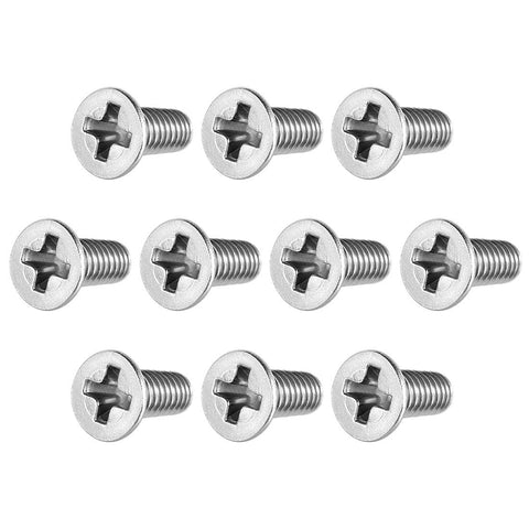 Top Notch Laptop Screws Assortment Kit Holding 240 Pieces Across 12 Compact Sizes With M2 M2.5 And M3 Bits, ten silver screws for laptop repair.