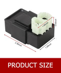 Six Pin AC CDI Box Ignition Module For 50cc 125cc 150cc ATV Scooter Moped Go Kart Quad Bikes Drop In Replacement For Reliable Spark Timing And Easy Starts On Daily Rides, dimensions shown.