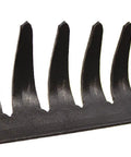Close-up of 16 tines on Bow Rake With Fiberglass Shaft For Tough-As-Nails Yard Work And Landscaping, Rugged Steel Gravel Tool