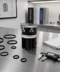 Pro Grade Pneumatic Gripper Cylinder Clamp With Six Jaw Layout For Uniform Expansion And Tight High Precision Holding Adjustable Stroke For Reliable Automation And Robotic Pick And Place Systems on metal bench