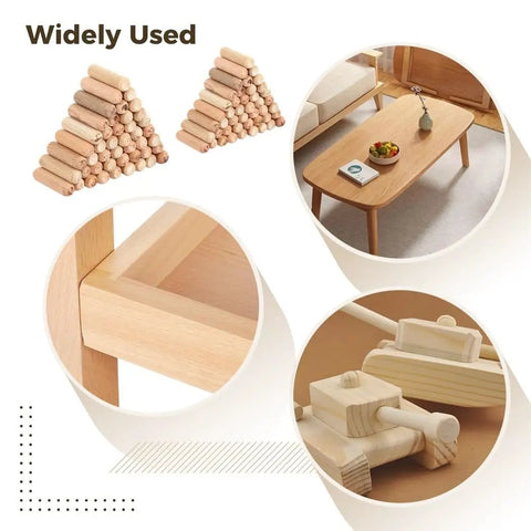 Pro Grade Bulk Wood Dowel Set With 400 Assorted Dowels And Centers For Woodworking Projects, DIY Furniture, and Home Decor Use