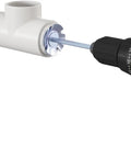 Socket Saver 2 Inch Carded For Removing Broken Schedule 40 Plastic Pipe From Plastic Fittings in use with drill