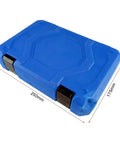 Blue plastic storage case 250mm x 175mm for Must Have Heavy Duty 12 Point Socket Wrench Kit With Locking T Torx Hex Splined Bits And Storage Box For Rusty Bolt Repair Jobs That Save Time And Effort On Any Vehicle Or Garage Project Today.