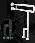 28 Inch Stainless Steel Toilet Grab Bar With Anti Slip Nylon Coating Handrail For Elderly Bathroom Safety And Handicap Shower Bath Rail, white, non-slip, fluorescent highlights
