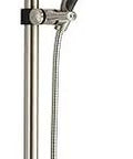 Nine Spray Slide Bar Handheld Shower System With Hose In Brushed Nickel Finish Detachable Shower Head Stainless Steel Built Non Slip Grip