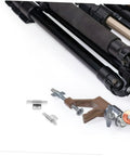 Heavy Duty Friction Hinge Set With Damping For Do It All Portable Projects And Laptops, stainless steel, with camera support mounts.
