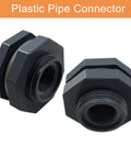 Four Pack One Half Inch PVC Bulkhead Fittings For Rain Barrels Ponds And Pools Durable Plastic Water Tank Connectors