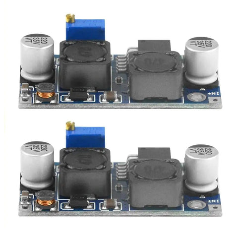 XL6009 DC-DC Buck Boost Power Module Bundle For Solar Panels, 4A 400KHz Adjustable Regulator, top view of two modules