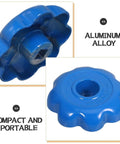 Gas Valve Handle Replacement Kit Aluminum Alloy Hexagon Hand Wheel, blue, compact and portable design for versatile use.