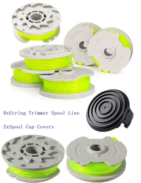 Trimmer Line Replacement Spool Kit Fits WG168 WG184 WG190 WG191 Auto Feed 20ft 0.080 Inch Refills With WA0037 Cap Covers 8 Pack Easy Install