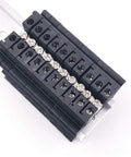 10 Pack Fixed Bridge Jumpers For DIN Rail Terminal Blocks FBI 10 6 10 Pole Nickel Plated Brass Silver, side view