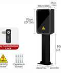 Heavy Duty Outdoor EV Charger Enclosure Floor Standing Charging Station Box With Key Locks All Season Weatherproof Shield dimensions and key lock
