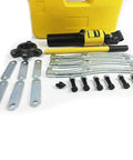 Badass 15 Ton Hydraulic Gear Puller Bearing Separator Set Hub Extractor Garage Tool Kit Magneto Flywheel Puller For Motorbike Engine Plus Stator Remover Blow Mold Case Legit Power For Mechanics Who Handle Heavy Jobs Without Breaking Down, yellow case, steel parts