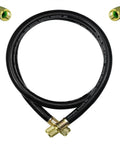 Heavy Duty 3 Ft Charging Vacuum Hose With 3/8 In Fittings displayed coiled, highlighting 600 PSI capability and durable SAE material