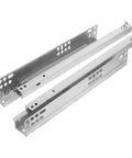 Rock Solid Heavy Duty Bottom Mounted Concealed Drawer Slides 2 Pack Featuring Hella Smooth Glide Action And Top Shelf Durability, steel construction visible.