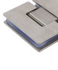 Close-up of Frameless Glass Shower Door Hinge Stainless Steel Dual Action 180 Degree For 8 To 12mm Glass Smooth Inward And Outward Swing