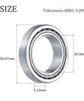 2 Pack Tapered Roller Bearing Cone And Cup Set 30Mm Bore 47Mm OD 12Mm Thick Chrome Steel ABEC Three Beefy High Load Capacity
