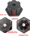 Top and bottom view of black coupler for 2 Pack RS555 High Torque Motor Gearbox Upgrade Kit For 18V 21V Ride On Toys Replacement Parts