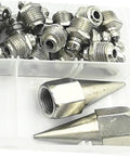 Grease Gun Nozzle Set With Assorted Fittings And Nipples For Maintenance, Durable Angled Grease Fittings Kit In A Plastic Case
