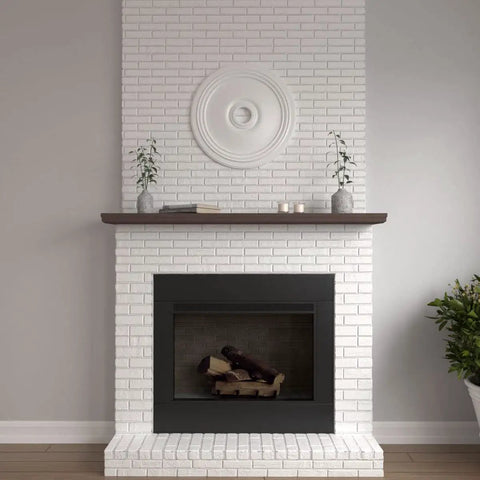 24 Inch Ceiling Medallion, 3 5/8 Inch Inner Opening, 1 1/4 Inch Projection, Lightweight And Factory Primed For Easy Install, Diane Style