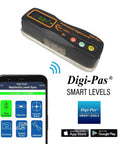 Hardcore Pro Dual Axis Digital Precision Level With Bluetooth Data Sync Nist Certified Accuracy And Knockout Steel Build For Serious Crews And Weekend Warriors featuring a sleek black design with digital display.