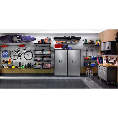 Wall Mount Gearbox Cabinet for Garage with Adjustable Shelf and Open Bottom Rack to Keep Your Badass Tools Organized 28 Inch Storage Unit Heavy Duty Holds 150 Pounds Easy Assembly Repositionable on Walls