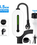 Portable 16A Electric Vehicle Charger With Fast Evse Charging Cable For Home And Travel, 3.5kW, Type2 design and Schuko plug.