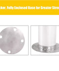 Detailed view of a thicker, fully enclosed steel base with bolt holes for Gotta Have These Rock Solid Steel Traffic Cones And Parking Bollards.