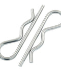 Stainless Steel R Clips 5mm Wire Diameter 100mm Length 2 Pack Heavy Duty Hitch Pin Clips for Trailers and Equipment Rust Resistant Retaining Cotter Pins.