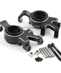Black CNC steering cups from Traxxas X-Maxx 1/5 RC Upgrade Parts Kit For 6S 8S Monster Truck shown with hardware set.