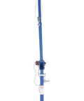 Tough As Nails 12 Volt Dc Power Jib Crane, 2000 Lbs High Strength Steel Capacity, 360 Swivel Adjustable Boom Winch, freestanding blue crane with electric winch.