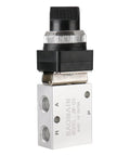 Rock Solid Pneumatic Mechanical Valve JM05 With Two Position Three Way Rotary Selective Knob One Quarter Inch PT Ports