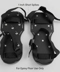 Epoxy Floor Spiked Shoes With 1 Inch Spikes, 4 Pairs For Coating, Adjustable Straps, Durable Polypropylene Base