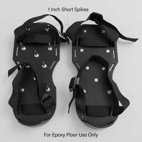Epoxy Floor Spiked Shoes With 1 Inch Spikes, 4 Pairs For Coating, Adjustable Straps, Durable Polypropylene Base