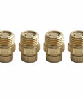 Heavy Duty Set Of Four Brass Drain Screws For Air Compressor Tanks And Compact Pumps side view showing precision design and threading.