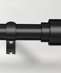 Heavy Duty Adjustable Curtain Rod 32 To 120 Inches 1 Inch Diameter Black Metal With End Caps Built To Last Easy Splice Setup
