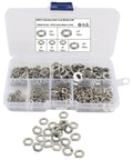 Premium Stainless Steel Lock Washers Set 350 Pcs Assortment For Screws And Bolts In A Handy Plastic Box